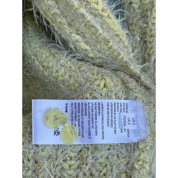 Anthropologie Larkin yellow shimmer cardigan sweater small - Picture 6 of 10